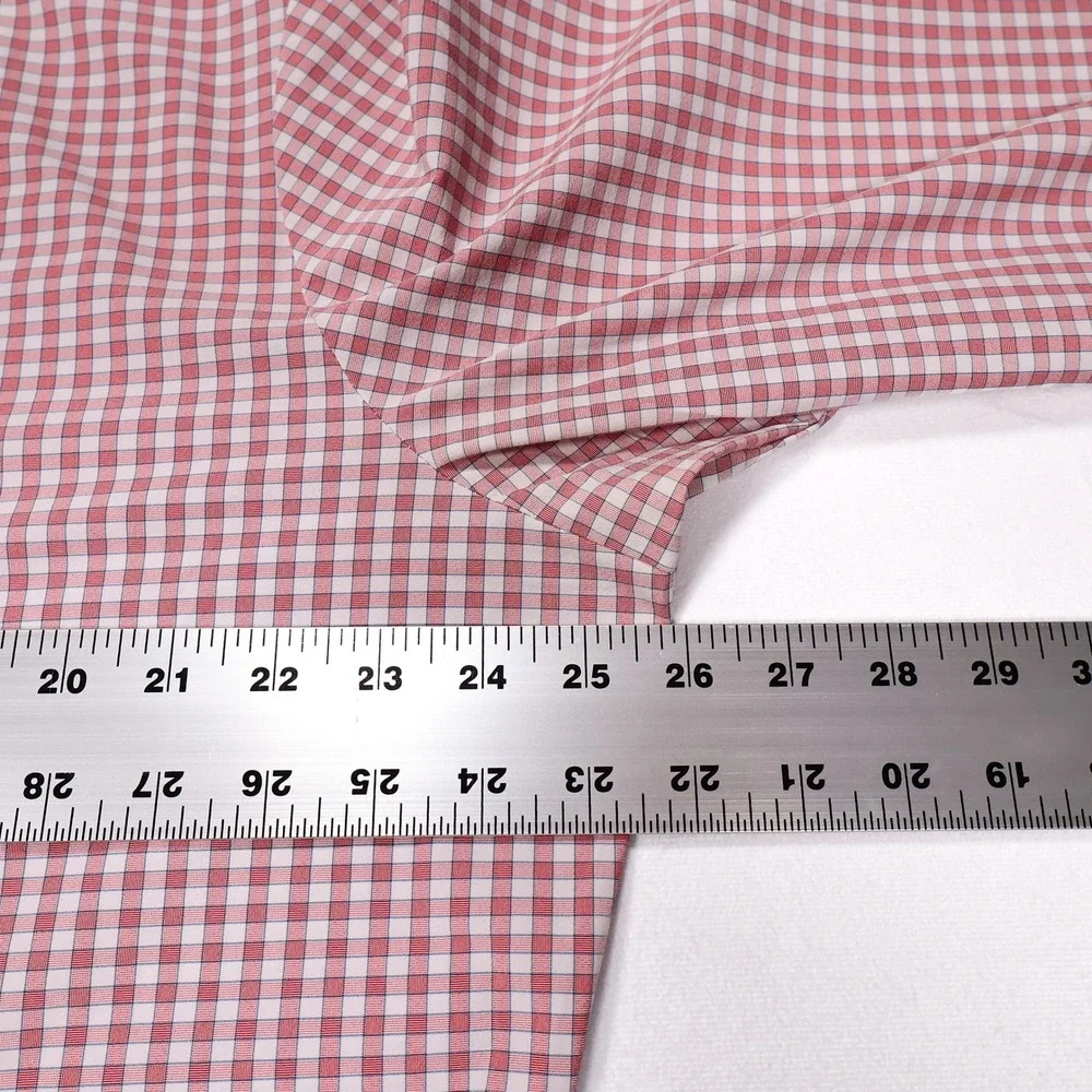 MIZZEN+MAIN Men's XXL Red Gingham Leeward Collection Trim Fit Dress Shirt USA - Picture 6 of 7
